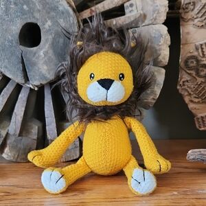 Plush Lion Stuffed Animal - Cozy Waffle Knit Cuddle Stuffy